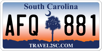 SC license plate AFQ881