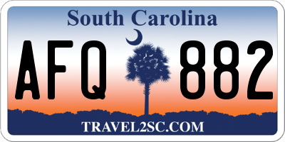 SC license plate AFQ882