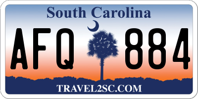 SC license plate AFQ884