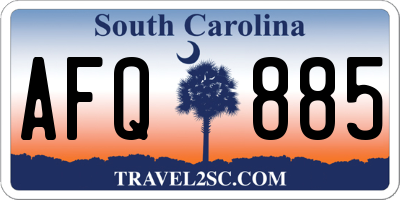 SC license plate AFQ885