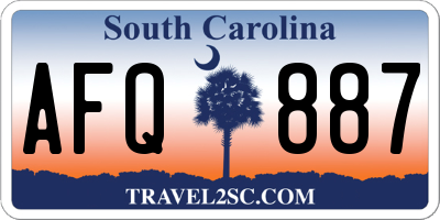 SC license plate AFQ887
