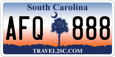 SC license plate AFQ888
