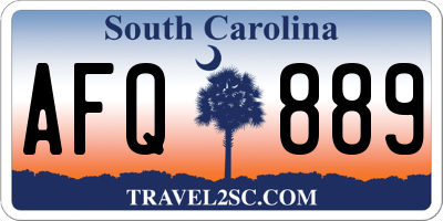 SC license plate AFQ889