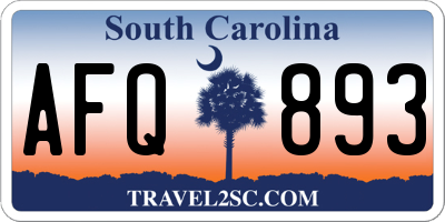 SC license plate AFQ893