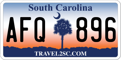 SC license plate AFQ896