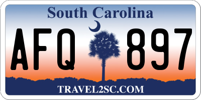 SC license plate AFQ897