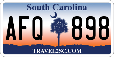 SC license plate AFQ898