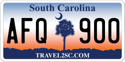 SC license plate AFQ900