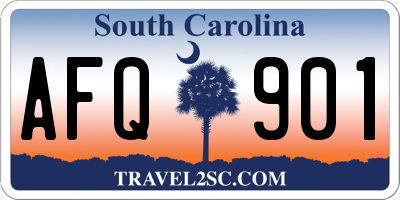 SC license plate AFQ901