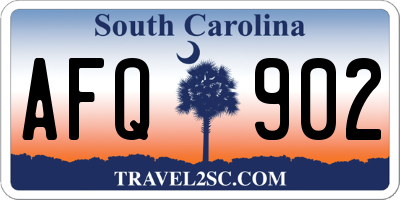 SC license plate AFQ902