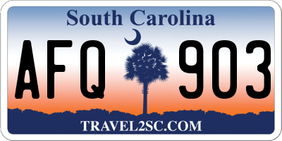 SC license plate AFQ903