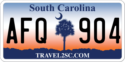 SC license plate AFQ904