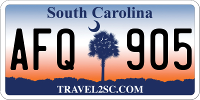 SC license plate AFQ905