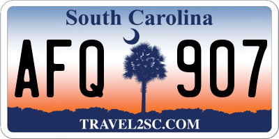 SC license plate AFQ907