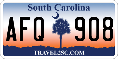 SC license plate AFQ908
