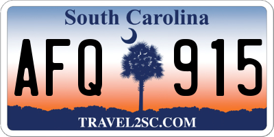 SC license plate AFQ915