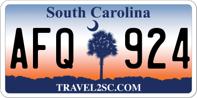 SC license plate AFQ924
