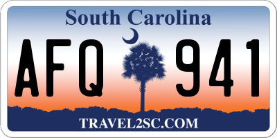 SC license plate AFQ941