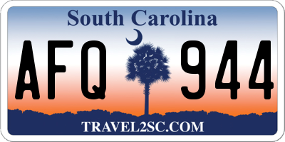SC license plate AFQ944