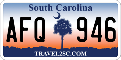 SC license plate AFQ946