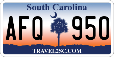 SC license plate AFQ950
