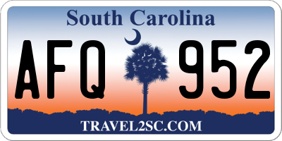 SC license plate AFQ952