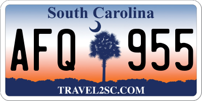 SC license plate AFQ955