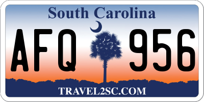 SC license plate AFQ956