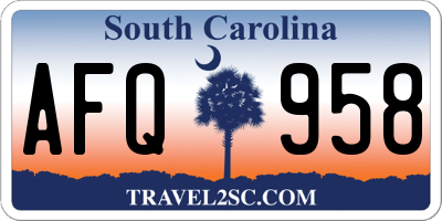 SC license plate AFQ958