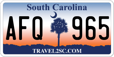 SC license plate AFQ965