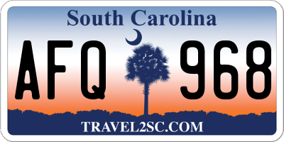 SC license plate AFQ968