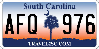 SC license plate AFQ976