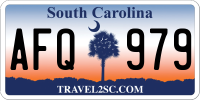 SC license plate AFQ979