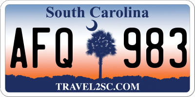SC license plate AFQ983