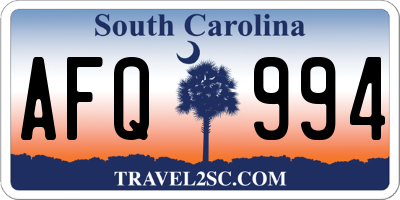 SC license plate AFQ994