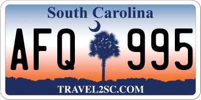 SC license plate AFQ995