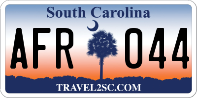 SC license plate AFR044