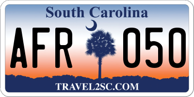 SC license plate AFR050