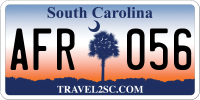 SC license plate AFR056