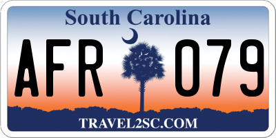 SC license plate AFR079