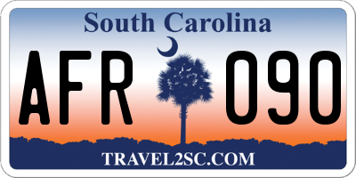 SC license plate AFR090