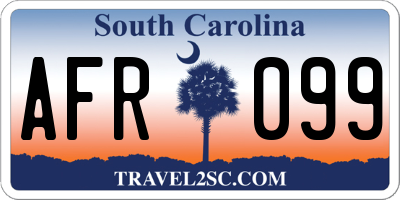 SC license plate AFR099