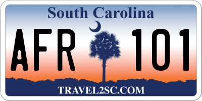 SC license plate AFR101
