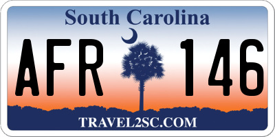 SC license plate AFR146