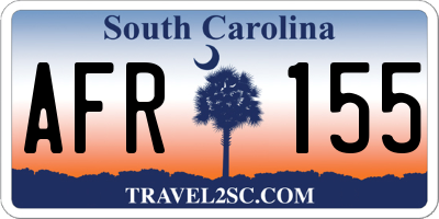 SC license plate AFR155