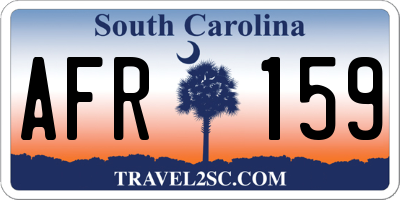SC license plate AFR159