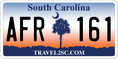SC license plate AFR161