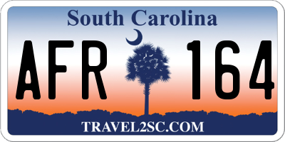 SC license plate AFR164