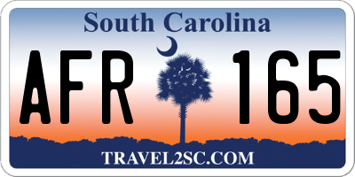 SC license plate AFR165