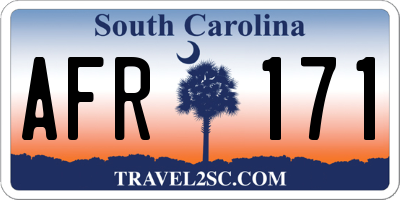 SC license plate AFR171